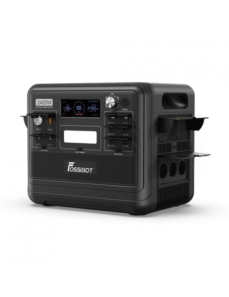 FOSSiBOT F2400 Centrale Elettrica Portatile da 2048Wh/2400W Ricarica Rapida in 1 5 Ore 16 Porte di Uscita - Nero