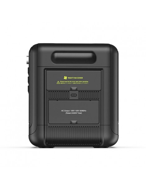 FOSSiBOT F2400 Generatore Solare Portatile Da 2048Wh/2400W+Fossibot SP200 18V 200W Pannello Solare Pieghevole - Nero