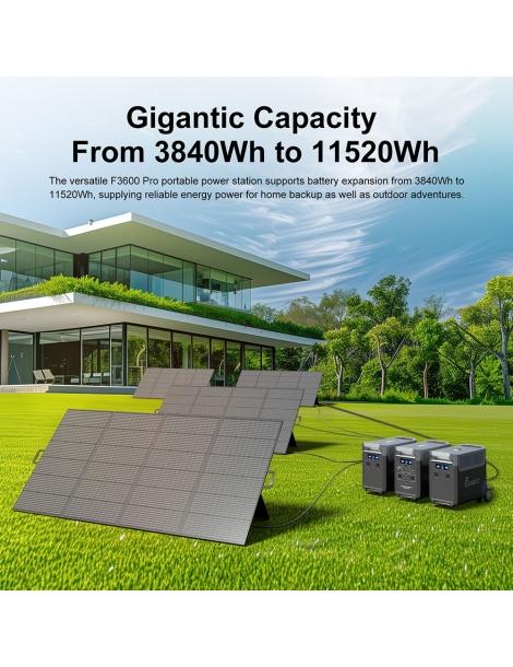 FOSSiBOT F3600 Pro + 2* FOSSiBOT FB3840 + 1* FOSSiBOT SP420 Kit Generatore Solare (11520Wh)