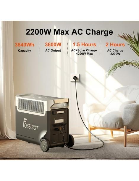 FOSSiBOT F3600 Pro 3840Wh Centrale Elettrica Portatile + 1* FOSSiBOT FB3840 Batteria Backup Elettrico Domestico