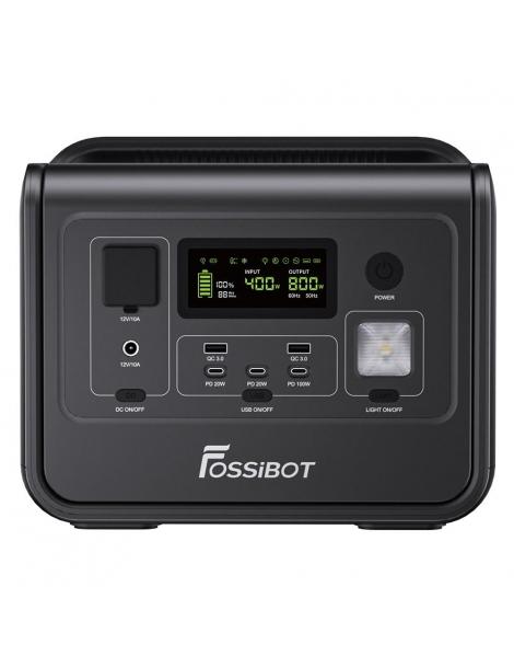 FOSSiBOT F800 Generatore Portatile Generatore Solare LiFePO4 Da 512Wh - Nero