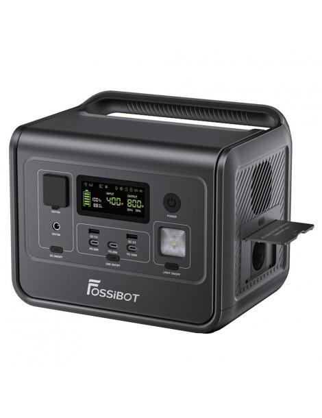 FOSSiBOT F800 Generatore Portatile Generatore Solare LiFePO4 Da 512Wh - Nero