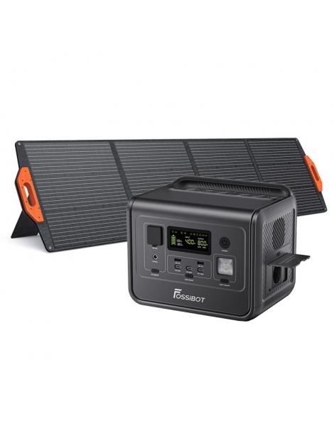 FOSSiBOT F800 Generatore Solare Portatile + SP200 Pannello Solare - Nero