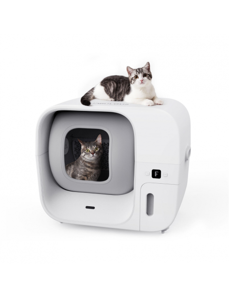 Furbulous Lettiera Automatica Per Gatti Con Controllo Tramite App 60 Litri Sicura Per Più Gatti E Con Deodorante - Bianco