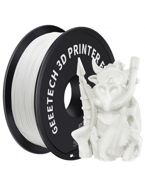 Geeetech Filamento ABS Per Stampante 3D Precisione Dimensionale 1 75 Mm /- 0 03 Mm Bobina Da 1 Kg (2 2 Libbre) - Bianco