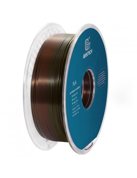 Geeetech Filamento Silk PLA Per Stampante 3D Precisione Dimensionale 1 75 Mm /- 0 03 Mm Bobina Da 1 Kg - Arcobaleno Di Bronzo