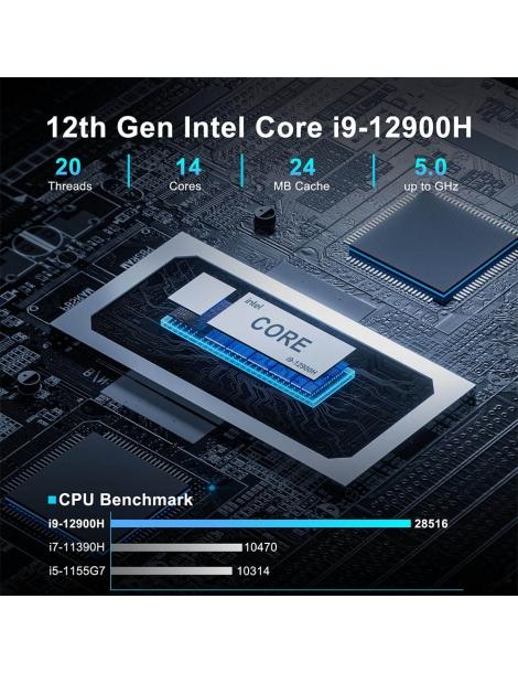GEEKOM XT12 Pro Mini PC Intel Core I9-12900H 14 Core Fino A 5 0GHz 32GB RAM 1TB SSD