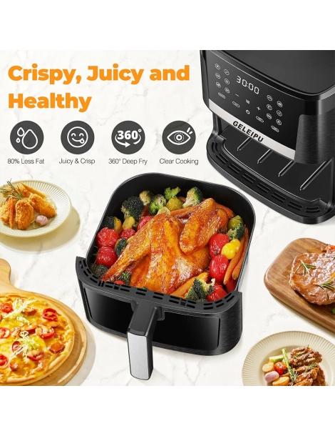GELEIPU DL27 Friggitrice Ad Aria Da 7 5 Quarti Potenza 1700W Finestra Di Visualizzazione Funzioni 12 In 1