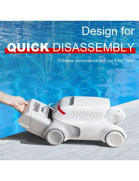 Genkinno P1 Aspiratore Robotico Per Piscina Senza Fili Motore Da 100W Navigazione Intelligente Serbatoio Dell'acqua Da 2 4L