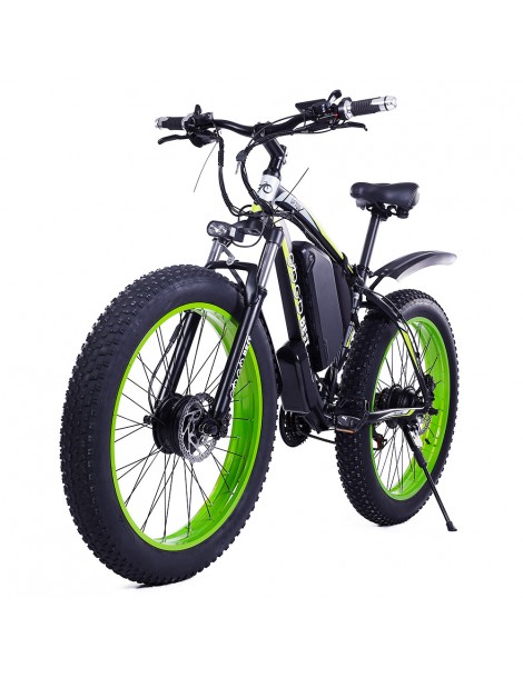 GOGOBEST GF700 26*4.0 Pneumatici Grassi Mountain Bike Elettrica 1000W Motore Brushless 48V 17 5Ah Batteria – Verde