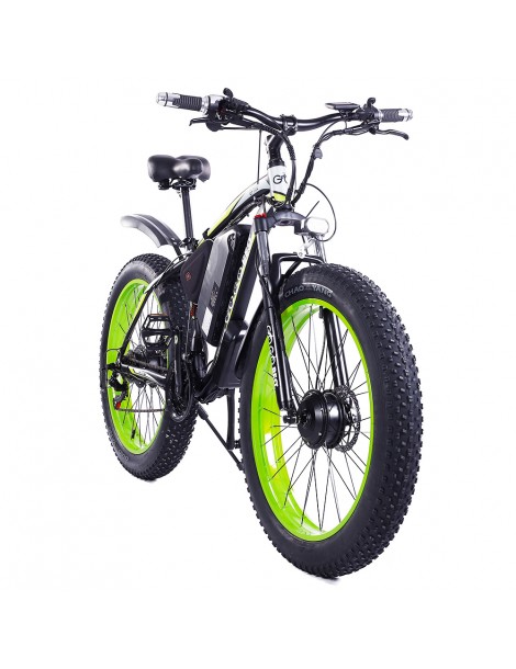 GOGOBEST GF700 26*4.0 Pneumatici Grassi Mountain Bike Elettrica 1000W Motore Brushless 48V 17 5Ah Batteria – Verde