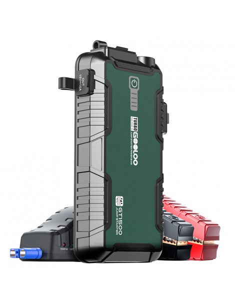 GOOLOO GT1500 avviatore di emergenza avviamento auto con picco di 1500A alimentatore portatile impermeabile da 12 V