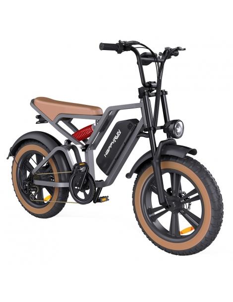 HAPPYRUN G60 Bici Elettrica Fat Tire 48V 750W Motore 18Ah Batteria Removibile
