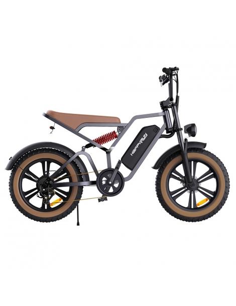 HAPPYRUN G60 Bici Elettrica Fat Tire 48V 750W Motore 18Ah Batteria Removibile