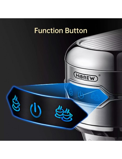 HiBREW H11 1450W Coffee Maker With Latte Cup 19 Bar Semi Auto Espresso Machine