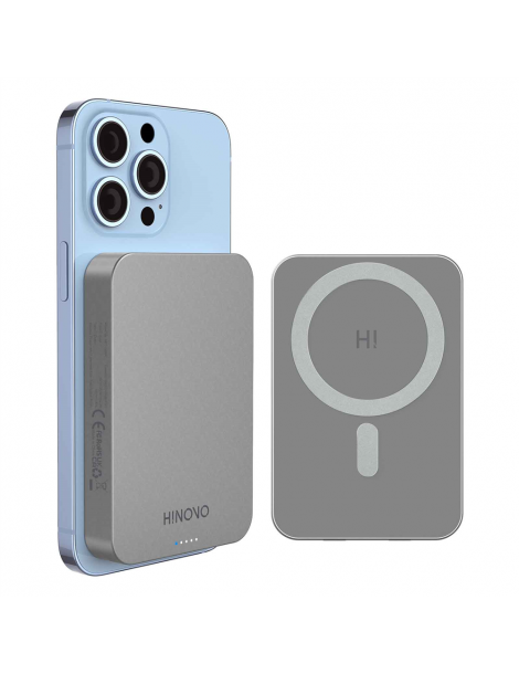 HINOVO MB1-10000 10000mAh Power Bank Wireless Magnetico In Metallo Batteria Mag-Safe Per IPhone 14/13/12