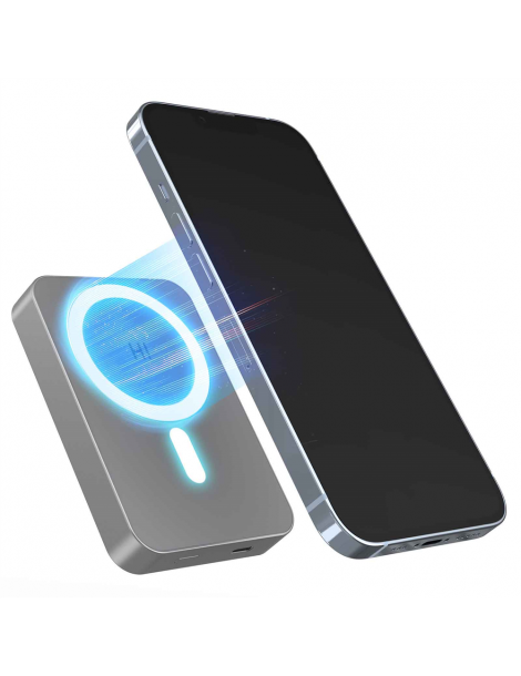 HINOVO MB1-10000 10000mAh Power Bank Wireless Magnetico In Metallo Batteria Mag-Safe Per IPhone 14/13/12