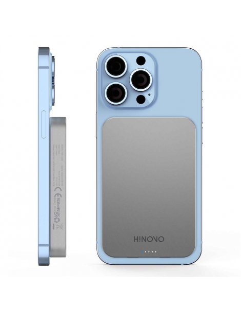 HINOVO MB1-10000 10000mAh Power Bank Wireless Magnetico in Metallo Batteria Mag-Safe per iPhone 14/13/12
