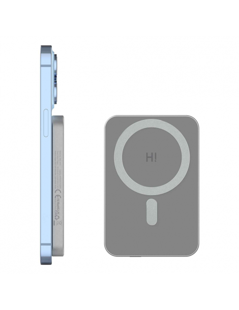 HINOVO MB1-5000 5000mAh Power Bank Wireless Magnetico In Metallo Batteria Mag-Safe Per IPhone 14/13/12