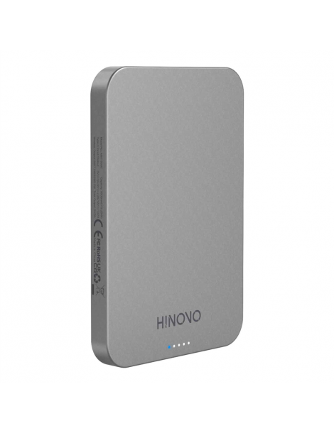 HINOVO MB1-5000 5000mAh Power Bank Wireless Magnetico In Metallo Batteria Mag-Safe Per IPhone 14/13/12