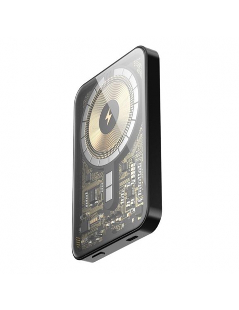 HINOVO MB1-5000xb Banca Di Potenza Magnetica Portatile Senza Fili 5000mAh Stile Cyberpunk