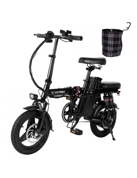 HONEYWHALE S6 Pro-S 14*2.125 Pollici Pneumatici Bici Elettrica Pieghevole 350W Motore Brushless Batteria 15Ah - Nero