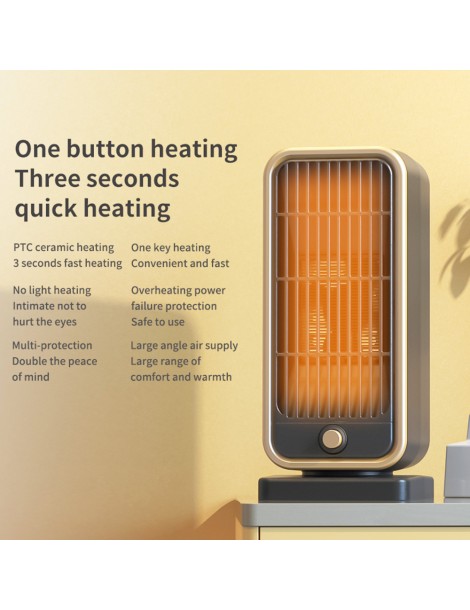HQ-YND-500D Riscaldatore Elettrico Verticale Per La Casa Da 500W Riscaldatore Portatile In Ceramica PTC Ignifugo - Spina UE