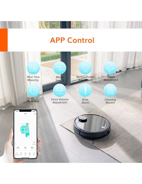 ILIFE A11 Robot Aspirapolvere Aspirazione 4000Pa Batteria 5200mAh Mappatura Multipiano Controllo App - Nero