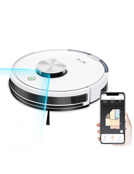 ILIFE L100 Robot Aspirapolvere 2000Pa Aspirazione LDS Navigazione Laser Mop APP Control 450ml Serbatoio Polvere Tappeto Boost