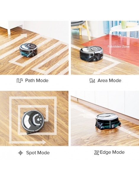 ILIFE W400 1000Pa Robot Lavapavimenti 900ml Serbatoio D'acqua Pianificazione Giroscopica 4 Modalità Di Pulizia