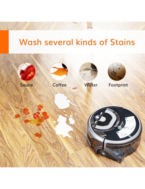 ILIFE W400 1000Pa Robot Lavapavimenti 900ml Serbatoio D'acqua Pianificazione Giroscopica 4 Modalità Di Pulizia