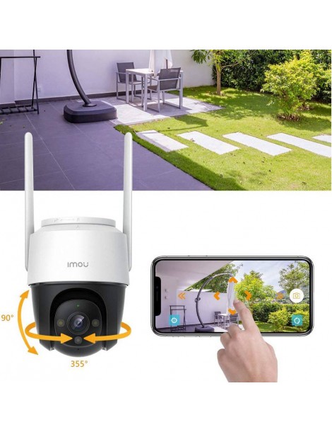 IMOU Cruiser Telecamera Di Sicurezza Per Esterni Sirena Da 110 DB Visione Notturna A Colori Telecamera Panoramica 1080P IP66