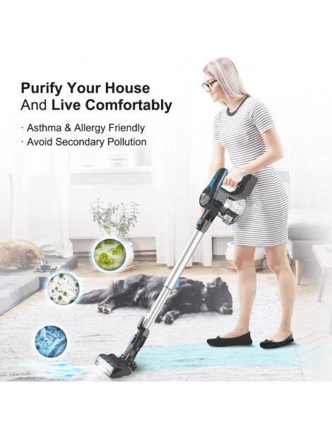 INSE N5 6 In 1 Aspirapolvere Senza Fili 12000Pa Potenza Di Aspirazione 45mins Lunga Autonomia 5 Stadi Di Filtrazione