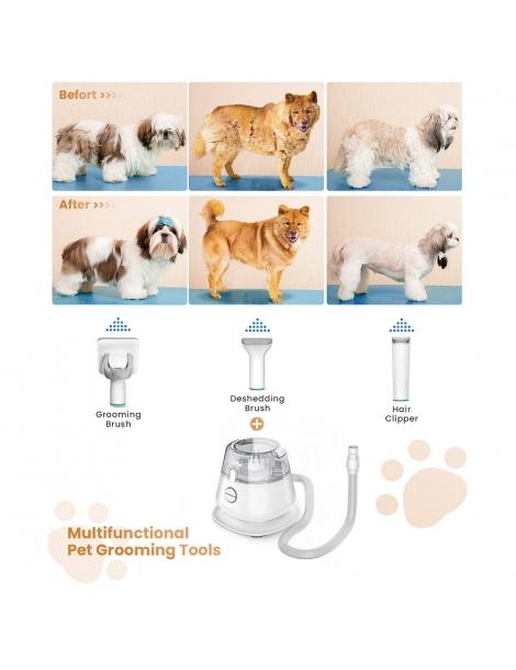 INSE P20 Tagliacapelli 5 In 1 Per Cani Aspiratore Tagliacapelli Per Animali Domestici