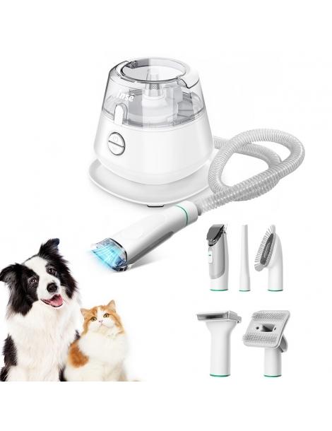 INSE P20 Tagliacapelli 5 in 1 per cani aspiratore tagliacapelli per animali domestici