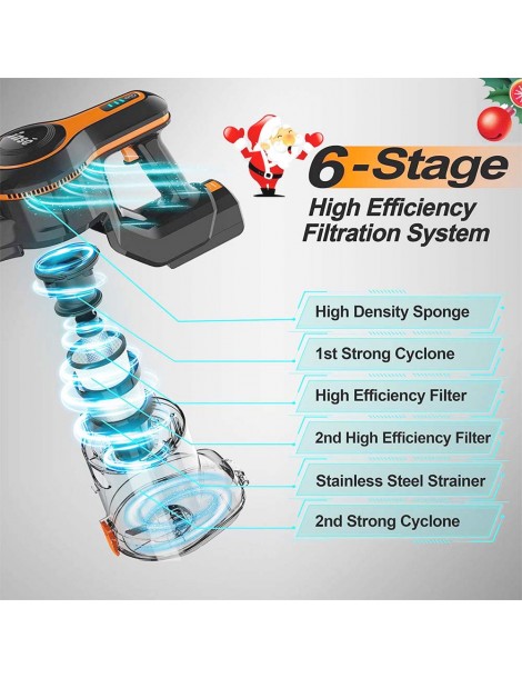 INSE S600 Aspirapolvere A Batteria 23KPa Potenza Di Aspirazione 45min Di Autonomia Massima 2 Potenti Modalità Di Aspirazione