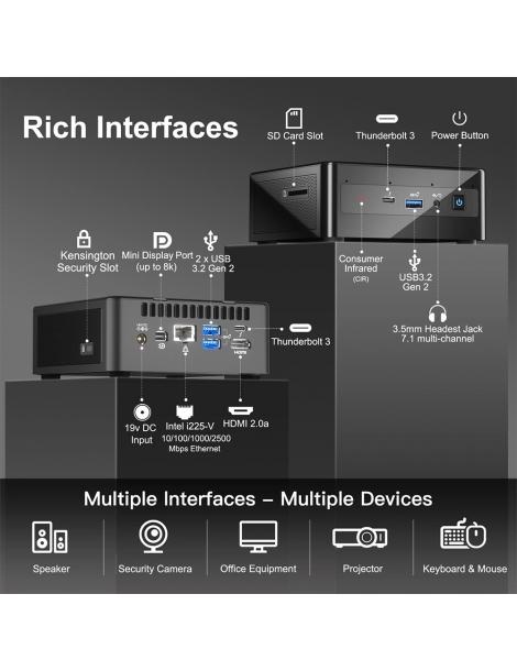 Intel NUC 11 Mini PC Intel Core I7-1165G7 Quad Core Fino A 4 7 GHz 32GB DDR4 RAM 1TB SSD