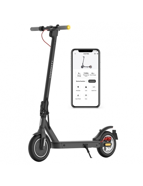 INVANTI V30PRO Scooter elettrico pieghevole pneumatico da 10" motore da 350W batteria da 36V 7.5AH indicatore di direzione