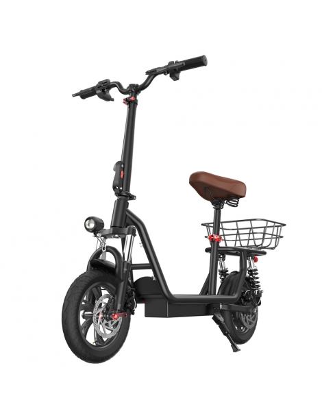 IScooter I12 Monopattino Elettrico Con Sedile E Cestino Posteriore Motore Da 500W Batteria Da 36V 7 5Ah Pneumatico Da 12"