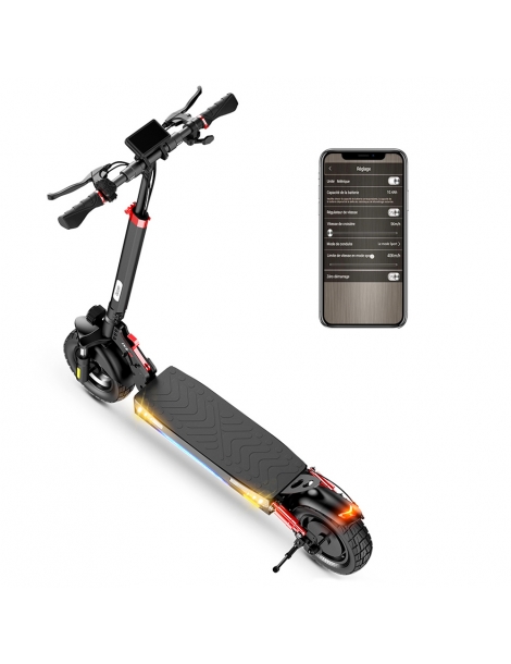 IScooter IX3 Scooter Elettrico Pieghevole 10' Off Road Pneumatici Tubeless Motore 800W Batteria 10Ah Velocità Massima 40km/h