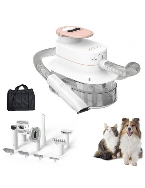 JIGOO P300 Kit aspirapolvere per animali domestici 11 in 1 3 modalità di velocità contenitore per la polvere da 4 litri