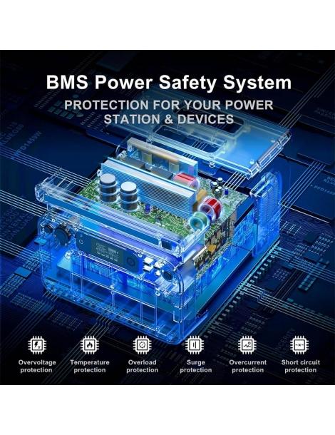 JustNow JNB600 Stazione Di Alimentazione Portatile Batteria LiFePO4 Da 460Wh Picco AC 630W 900W 3500 Cicli