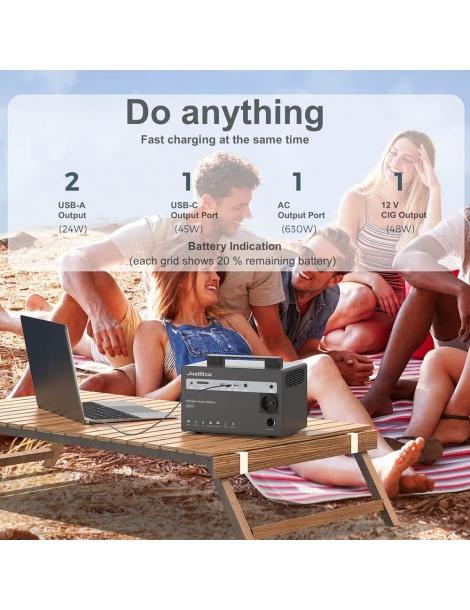 JustNow JNB600 Stazione Di Alimentazione Portatile Batteria LiFePO4 Da 460Wh Picco AC 630W 900W 3500 Cicli