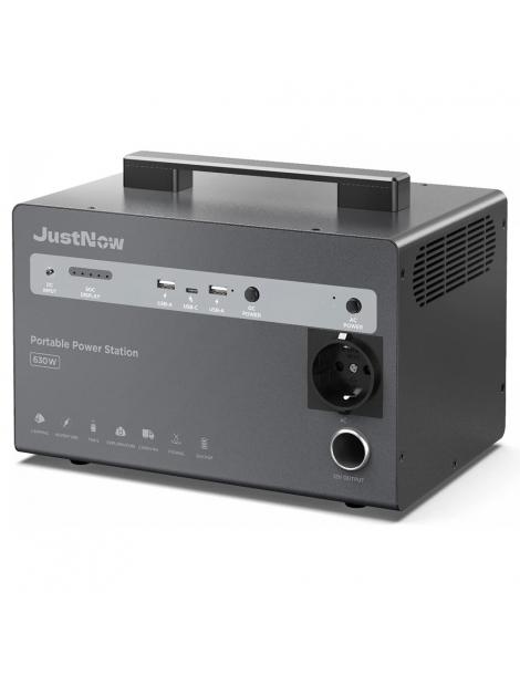 JustNow JNB600 Stazione di alimentazione portatile batteria LiFePO4 da 460Wh picco AC 630W 900W 3500 cicli