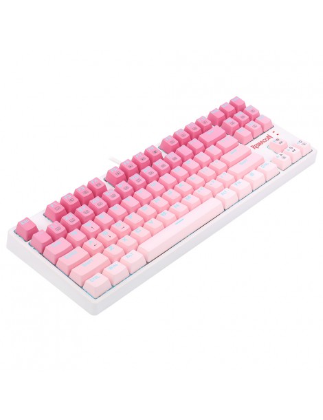 K576W-GP DAKSA TKL Tastiera Meccanica Cablata 87 Tasti Gradient PBT Keycap Red Switch - Rosa