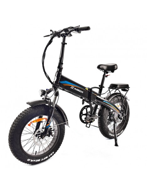 KAISDA K2P PRO 20*4.0 Inch Tire Foldable Electric Moped Bike Bafang 750W Motor 48V 15Ah Battery - Orange Blue