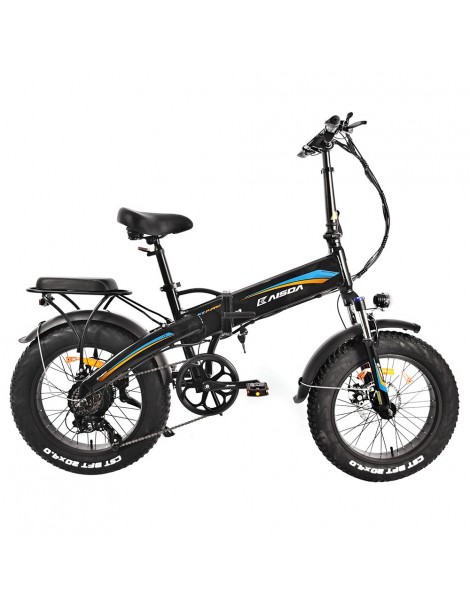 KAISDA K2P PRO 20*4.0 Inch Tire Foldable Electric Moped Bike Bafang 750W Motor 48V 15Ah Battery - Orange Blue