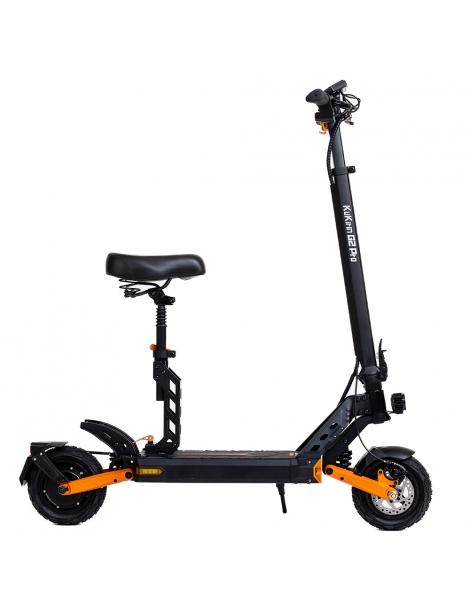 KuKirin G2 Pro Scooter Elettrico Pieghevole 600W Motore 15Ah 48V Batteria 9 Pollici Pneumatici - Nero Arancione