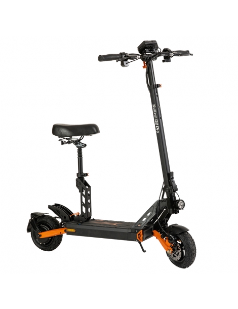 KuKirin G2 Pro Scooter Elettrico Pieghevole 600W Motore 15Ah 48V Batteria 9 Pollici Pneumatici - Nero Arancione