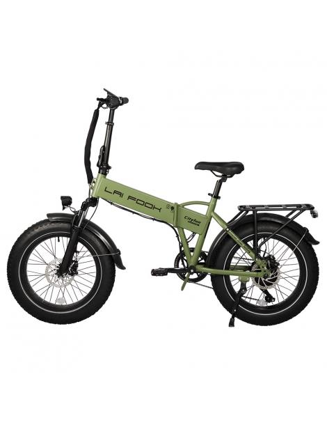 LAIFOOK Cityfun Bici Elettrica Pieghevole Motore Brushless 250W Batteria 48V 10.4AH Pneumatici Grassi 20 X 4.0" - Verde